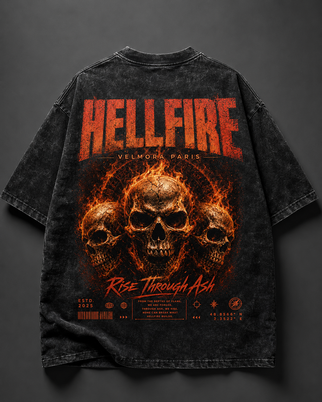 Bold Skull Print Streetwear Tee