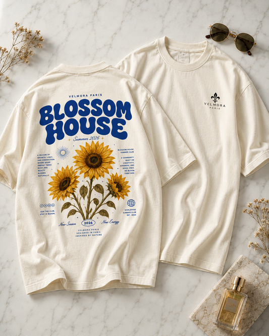 Trendy summer floral tee